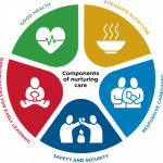 Components of Nurturing Care: Good Health, Adequate Nutrition, Responsive Caregiving, Safety and Security, Opportunities for Early Learning