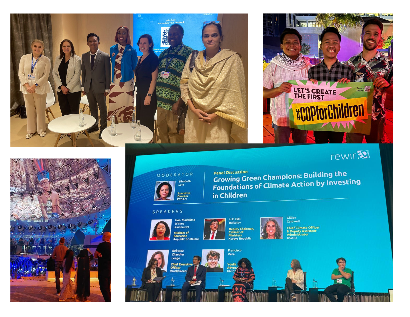 Events and activities on children and climate change at COP28